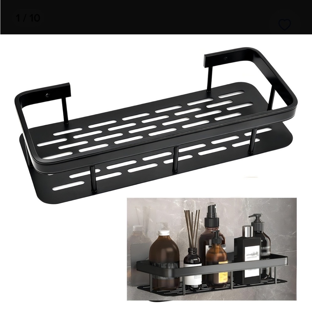 Black Wall-Mounted Shelf